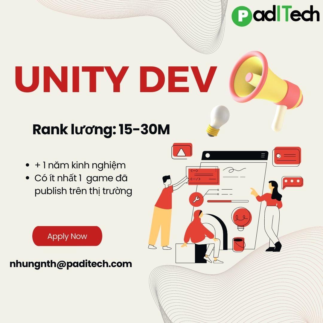Game Developer, Unity Developer Vietnam | # ***PADITECH TUYỂN UNITY DEV ...