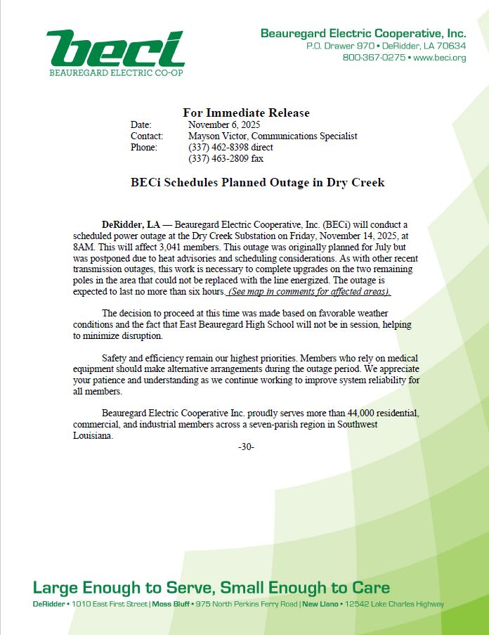 Beauregard... - Beauregard Electric Cooperative, Inc. (BECi)