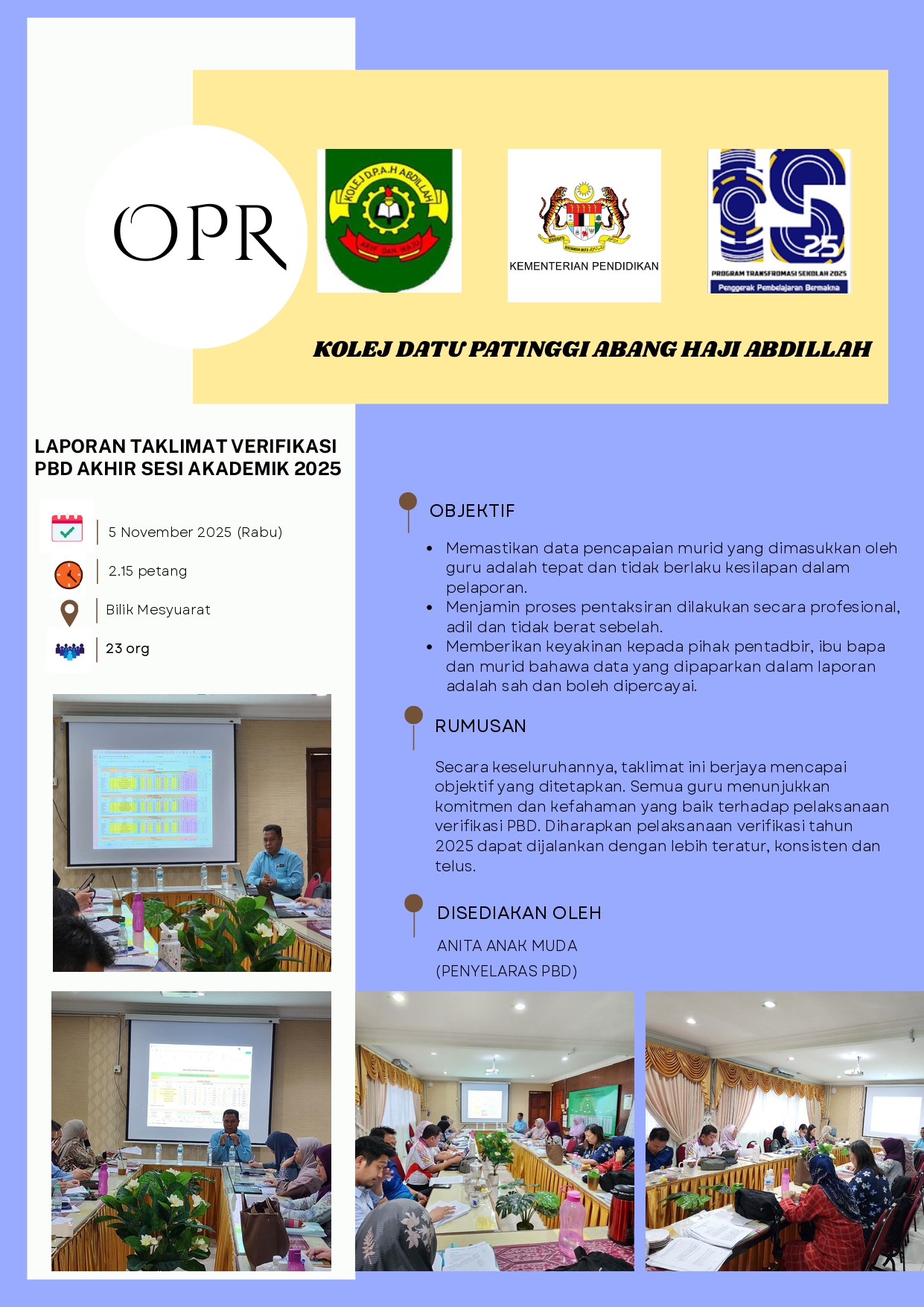 KDPAH Abdillah - OPR PROGRAM: 1 November 2025- Program... | Facebook