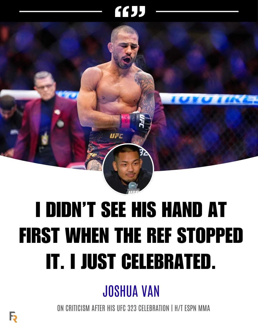 Fight Report - Joshua Van disclosed he didn’t realize... | Facebook