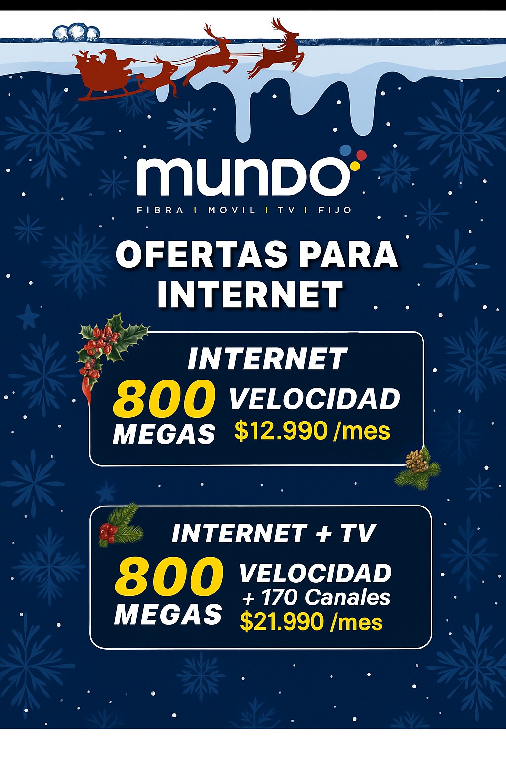Fibra Óptica VTR CLARO | Santiago