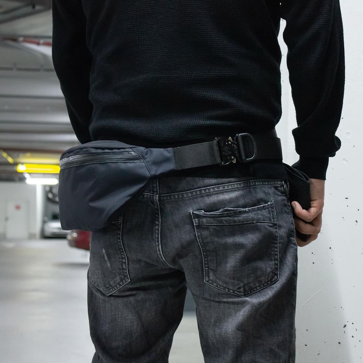 HIPBAG COBRA LARGE - CORDURA - BLACK - safe backpocket