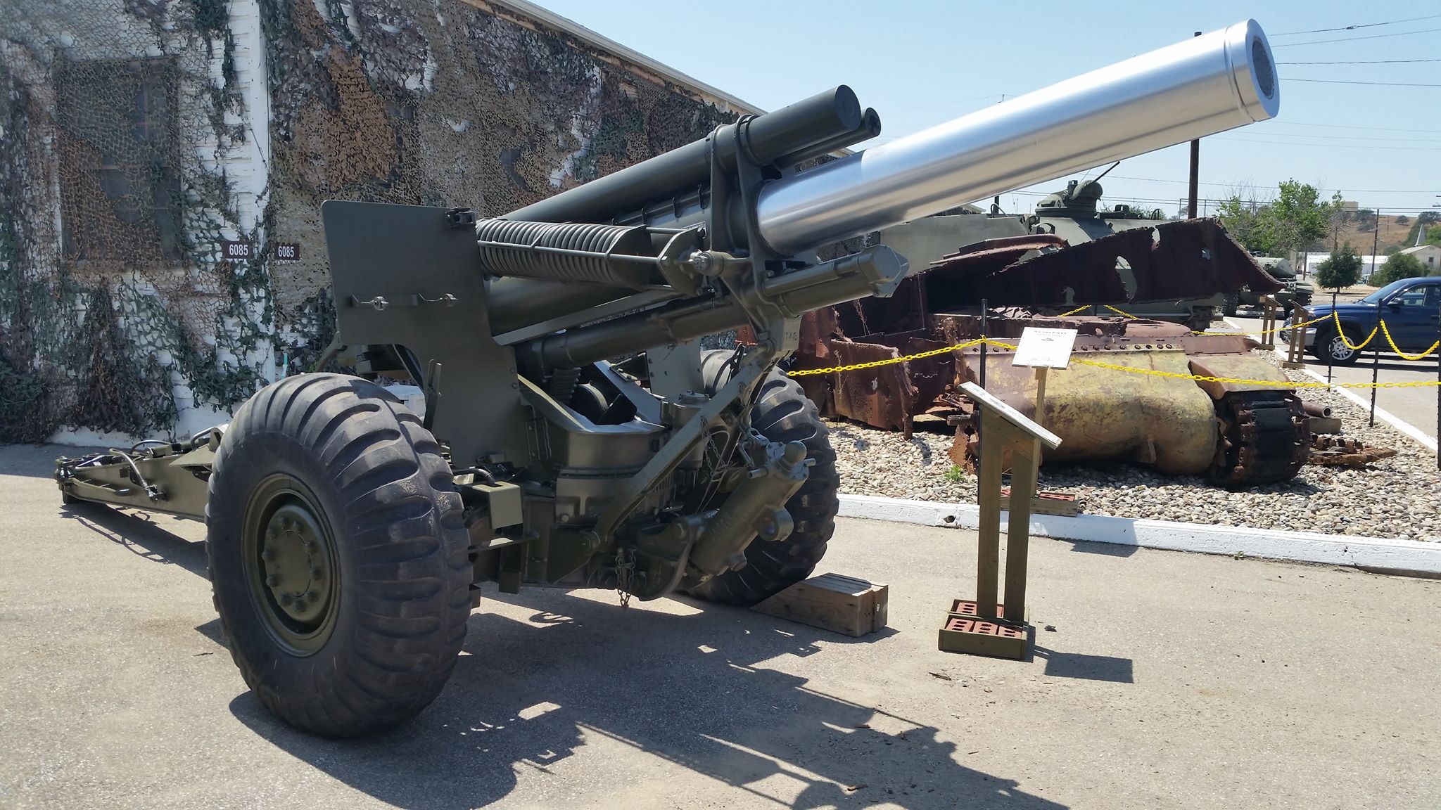 Camp - This is what our M114 howitzer looks like with its new paint job ...