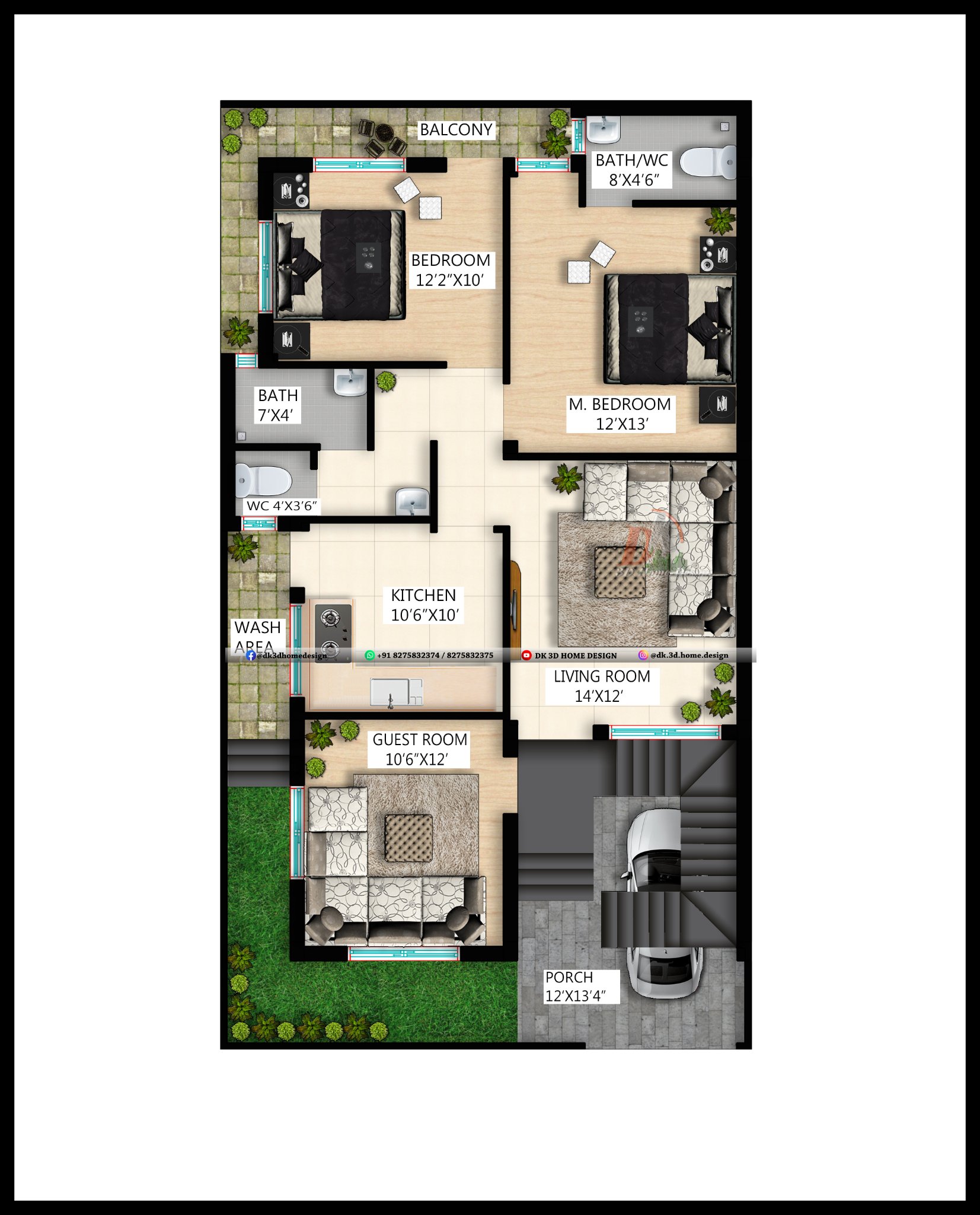 D K 3d Home Design - 28x50 house plan #28x50 #houseplan For House plans ...