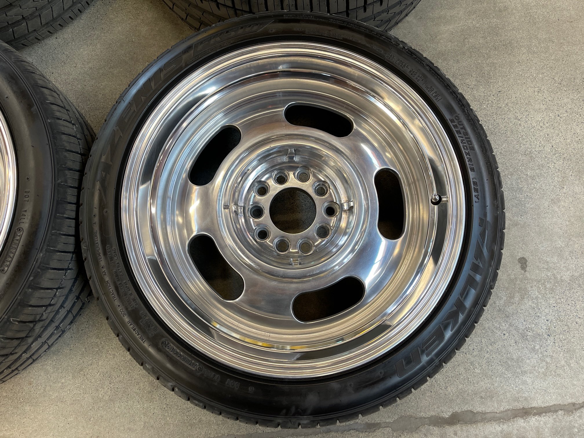 Polished REV Classic Rally Wheels 18