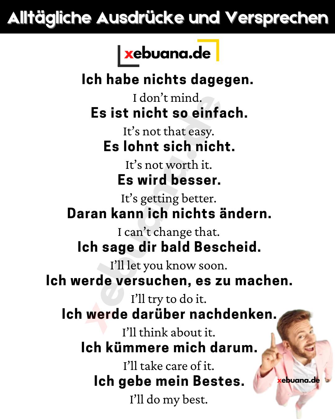 Xebuana.de - „Versprechen und Alltagsausdrücke im Deutschen“ (“Promises ...