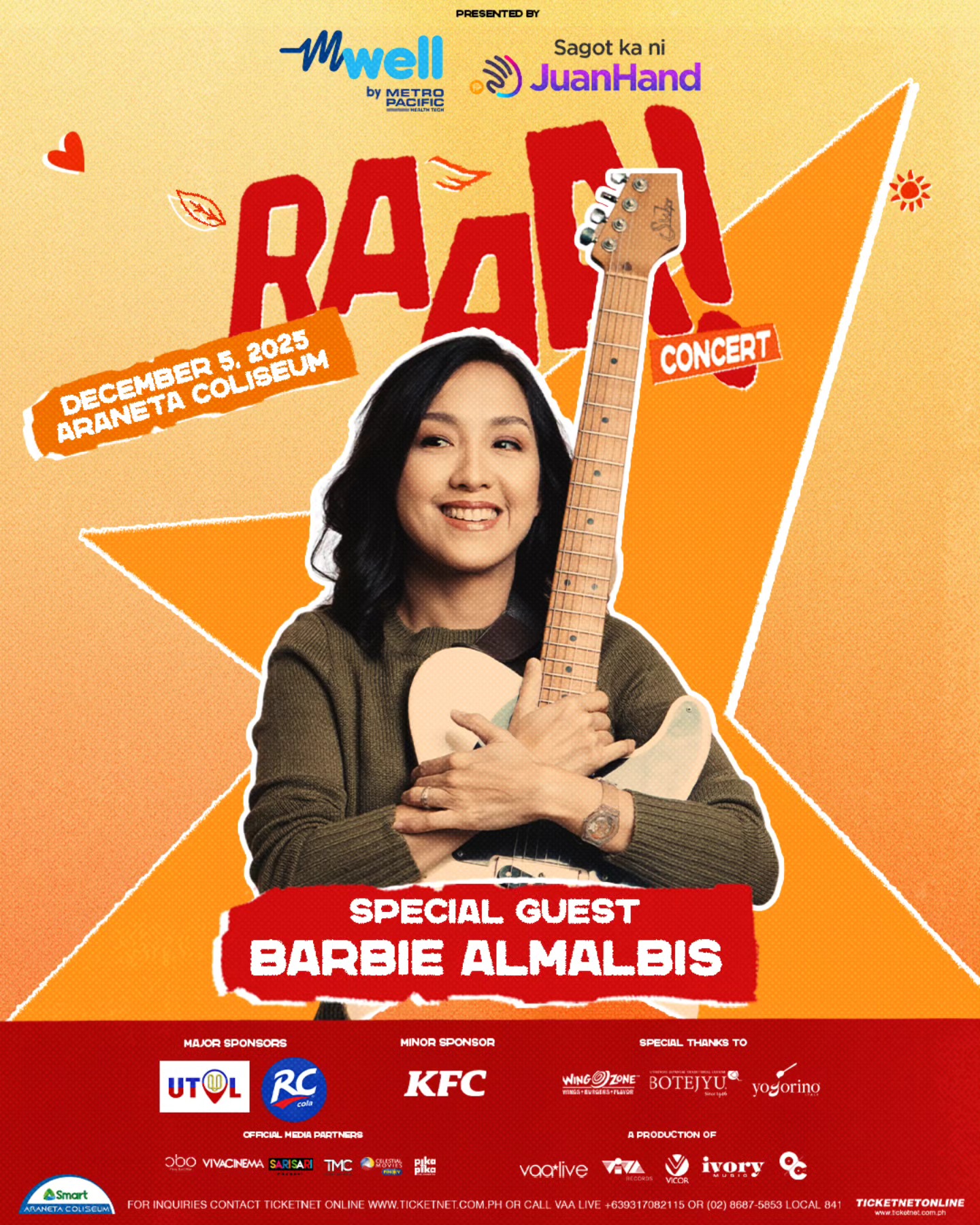 VIVA - 🎸 OPM icon alert! Barbie Almalbis joins the RAAA! Concert as a ...