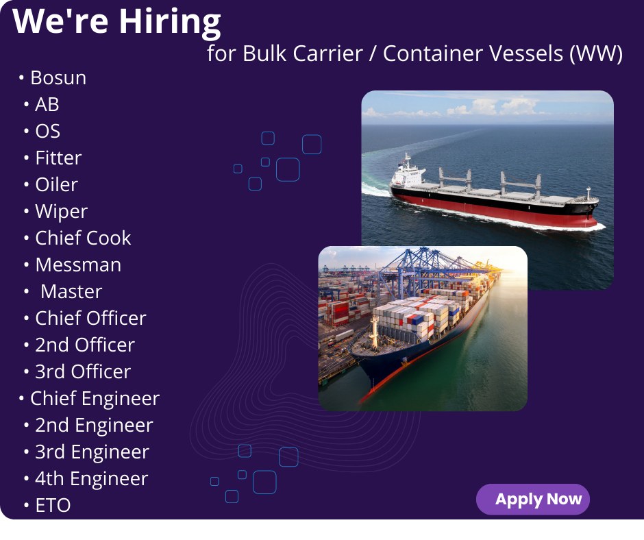 KALAW SEAMAN JOB HIRING | Hiring for Supramax Bulk Carrier Vessel ...