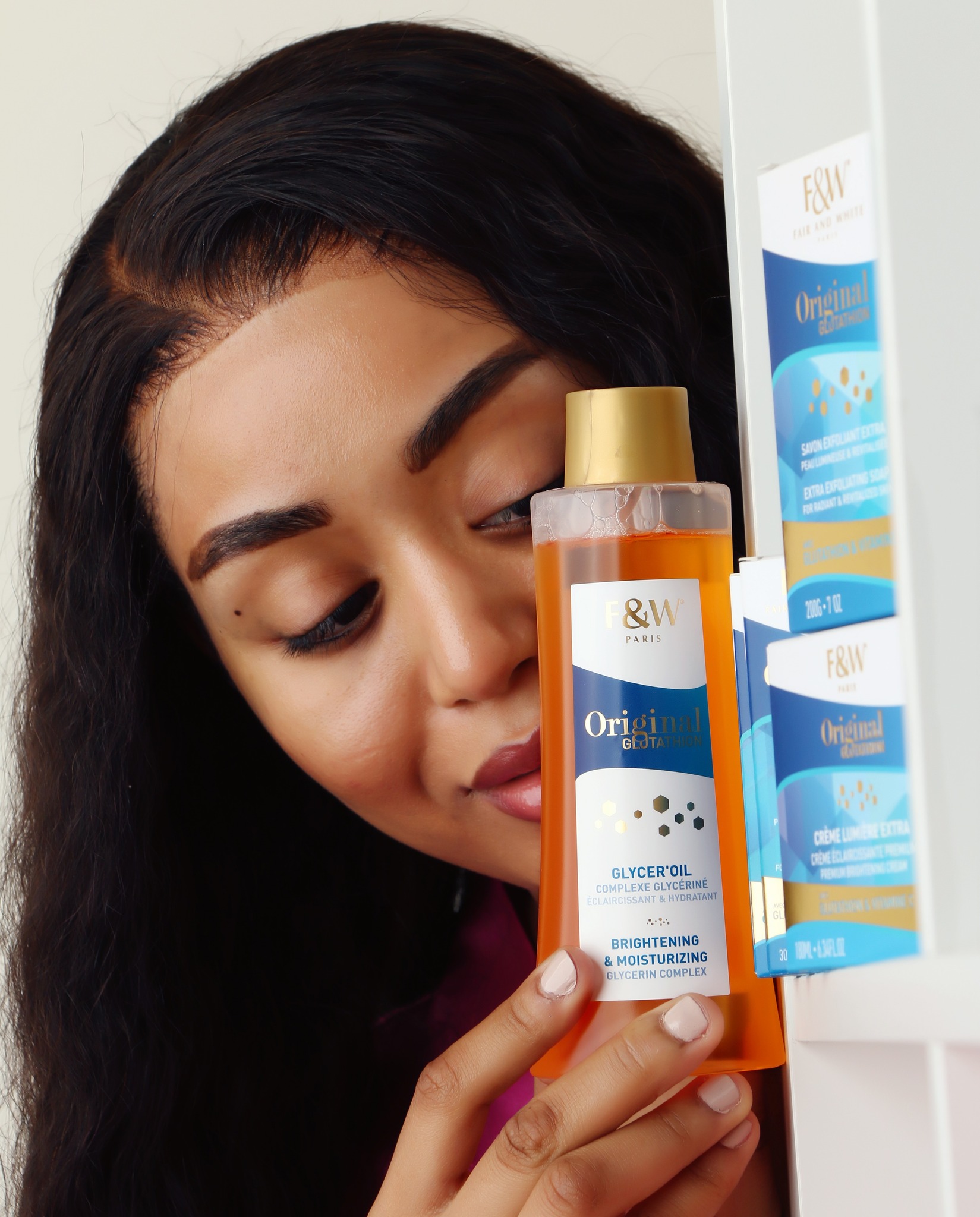 glutathione eclaircissant cosmetics 💧✨ Original Glutathion Brightening Body Oil. ✨ Hydrate deeply. Glow naturally! Begin your glow journey with every drop. 💙 #OriginalGlutathion #BodyOil #RadianceInEveryDrop #VitaminC #Glutathione #FWParis #MadeInFrance🇫🇷 Luxcent L-Glutathione + Marine