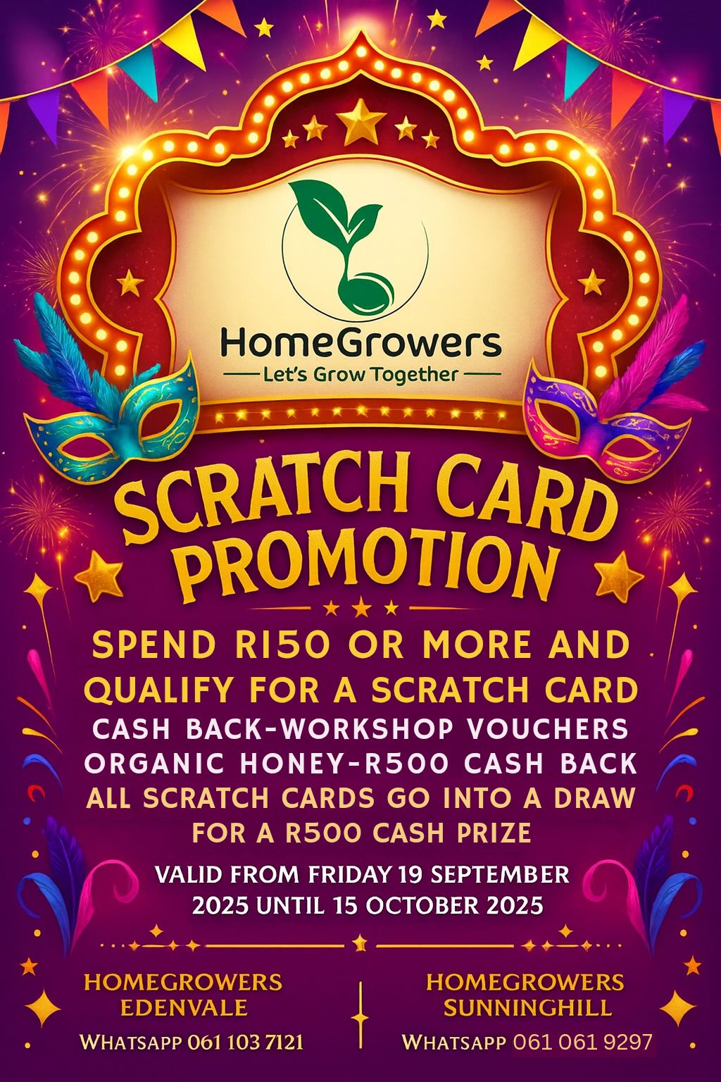 HomeGrowers - 🎉 It's Scratch & Win Time at HomeGrowers! 🎉... | Facebook
