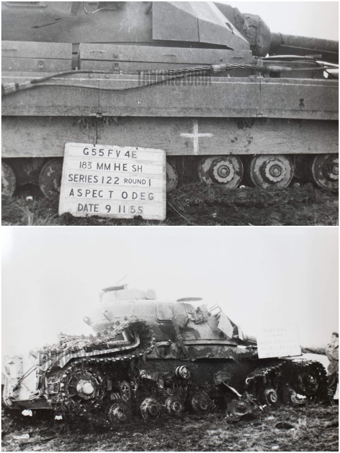 TankHistoria - Before and after a hit from an FV4005's 183... | Facebook
