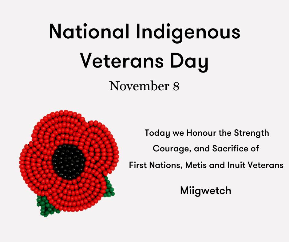 Sage - Today we honour the Indigenous veterans whose courage and ...