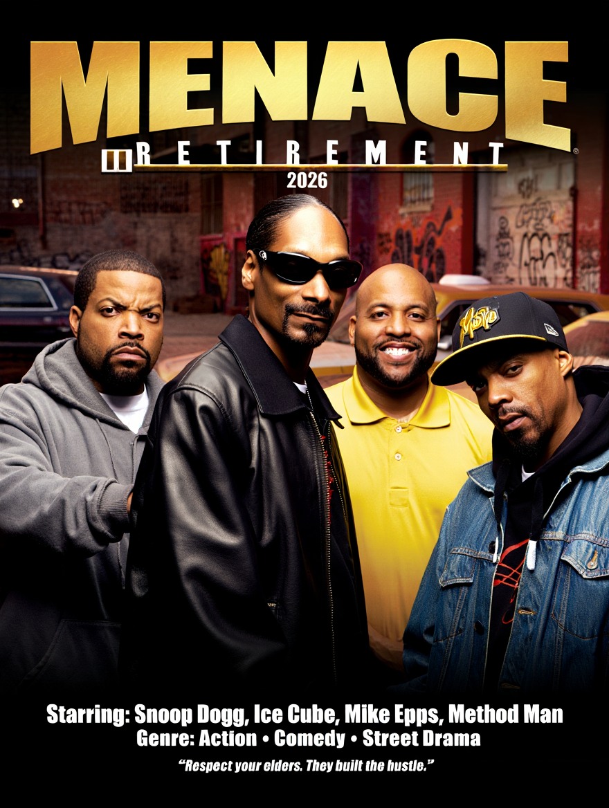 Movies - 🎬 MENACE II RETIREMENT (2026) ⭐ Starring: Snoop Dogg, Ice Cube ...