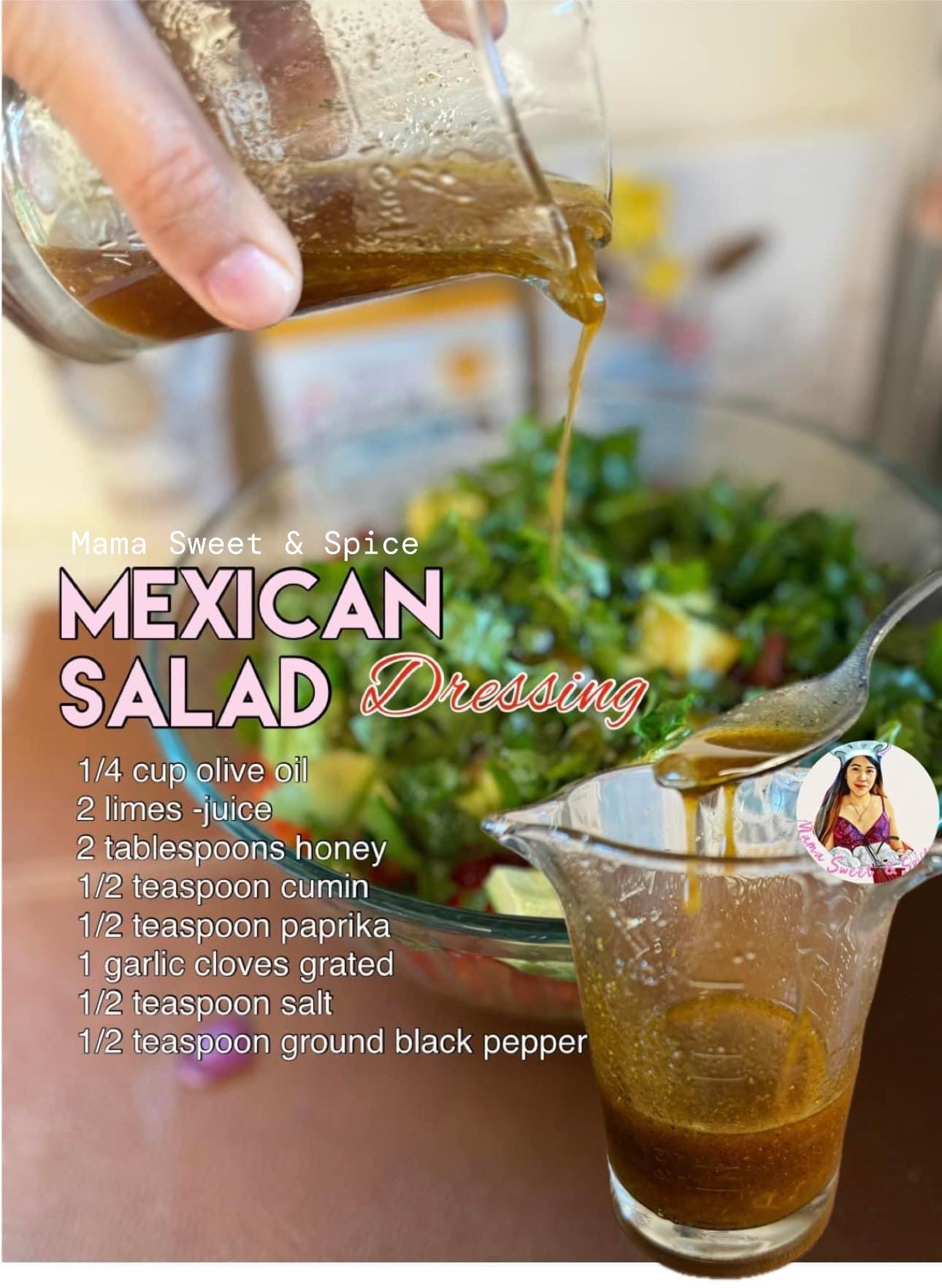 mexican green salad dressing My version of “Mexican Style Dressing” I love this salad dressing, it is tangy and with flavorful herb blends. Perfect for any day! Ingredients: 1/4 cup olive oil 2 limes -juice traditional mexican salads
