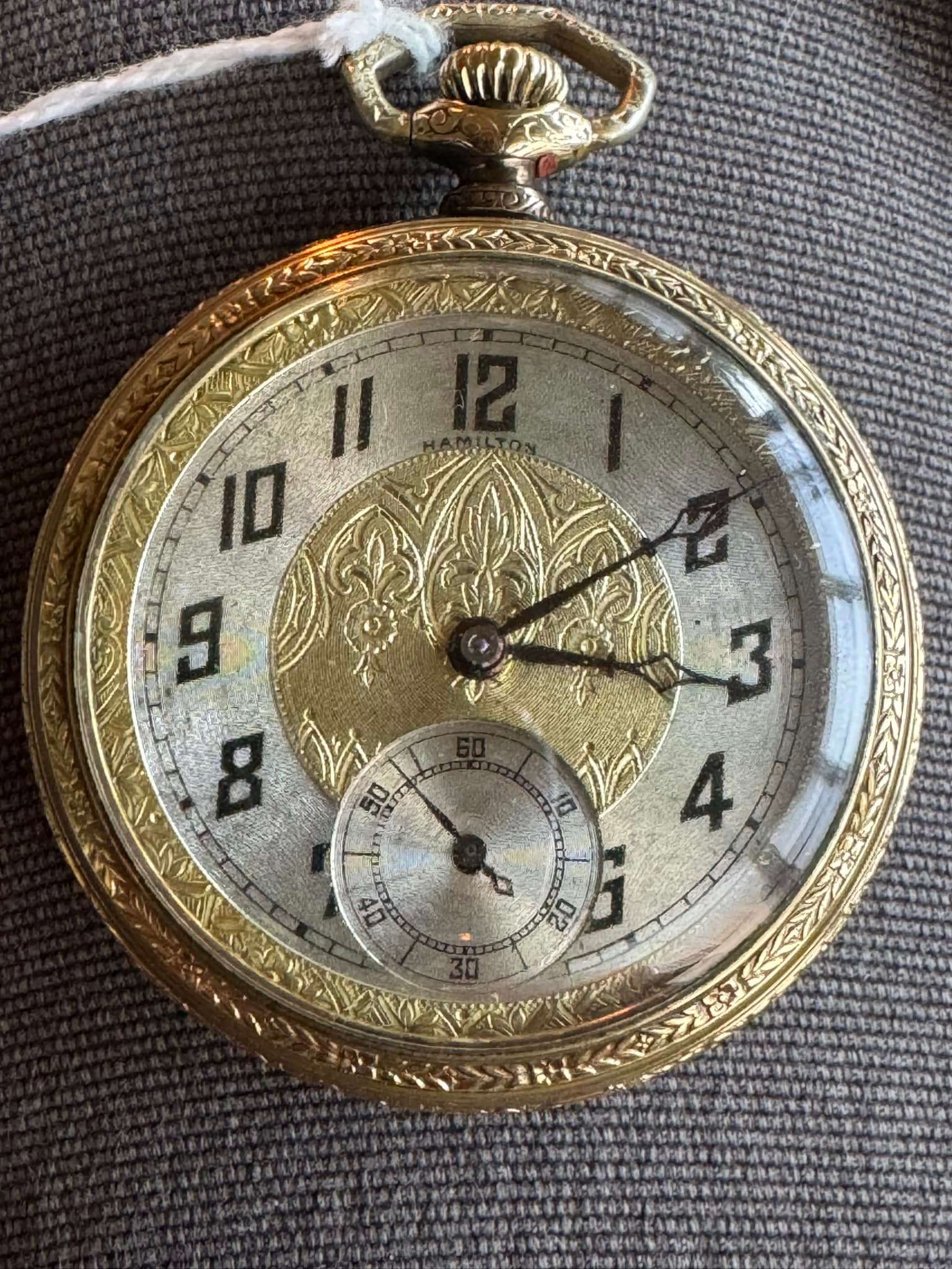 Hamilton Model: 1 Grade: 910 Size: 12s Jewels: 17 Date: 1923