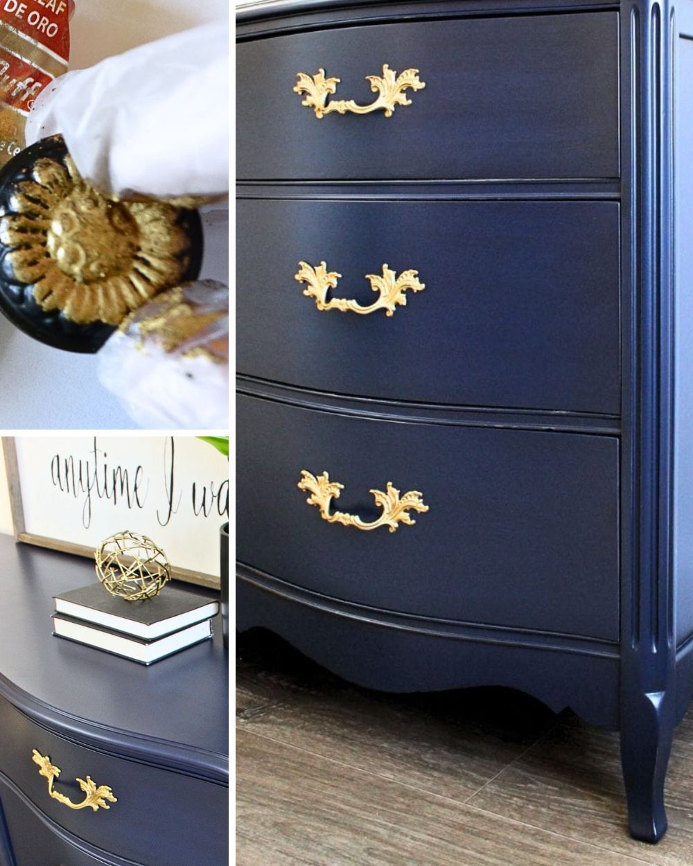 diy navy blue dresser Are you a fan of painted furniture?? Check out we achieved this navy look on this dresser! Get the details here: ➡ https://arayofsunlight.com/diy -navy-blue-bedroom-dresser Google_Instock Royal Blue Sandals - Size:22 W