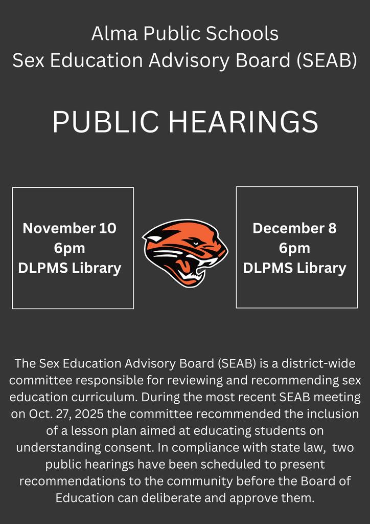 Alma - Join us for the upcoming Board of Education meetings on November ...