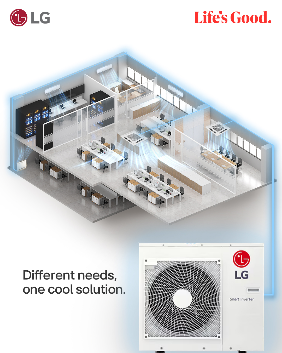 LG - Every space matters. With LG’s Multi Split System, one sleek ...