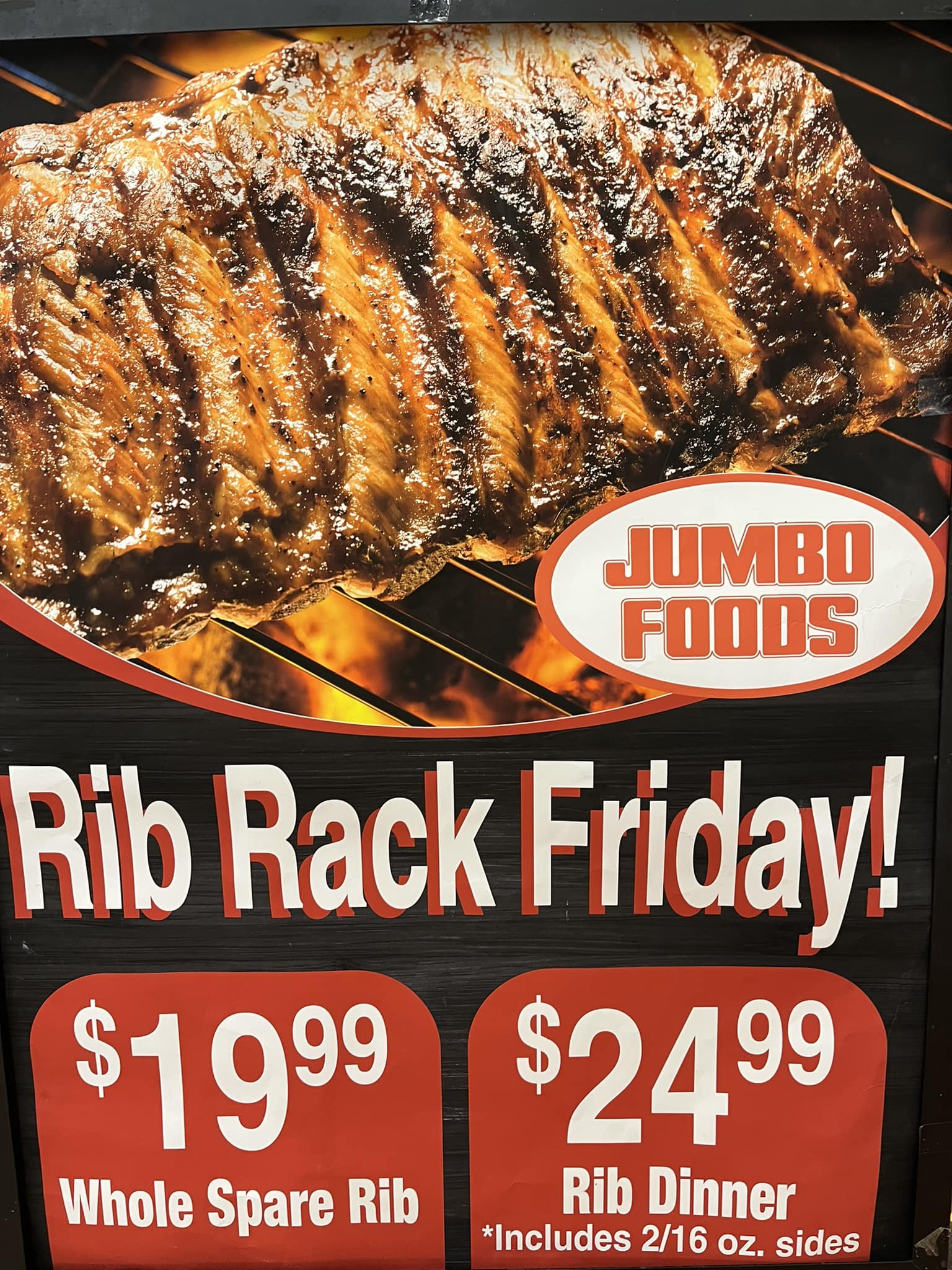 Jumbo Foods - 🚨 FUN FRIDAY 🚨 Ribs are hot, ready, and...