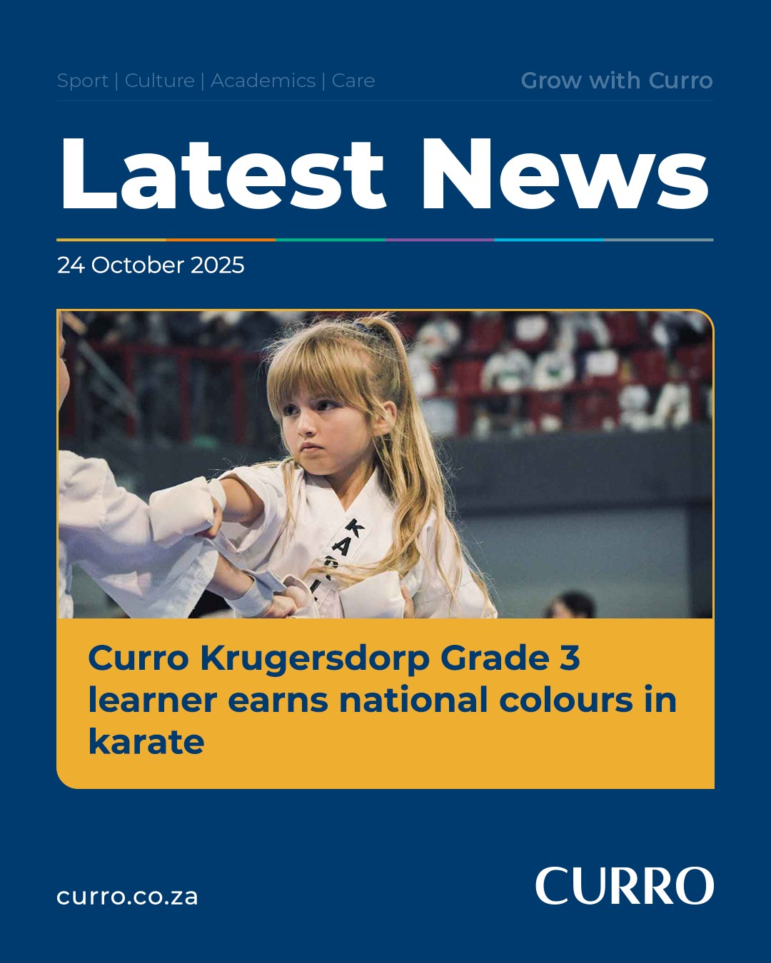 Curro - 🥋 Curro Krugersdorp Grade 3 learner earns national colours! 🇿🇦 ...