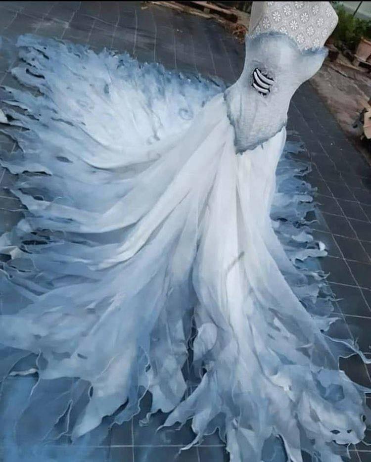 Allie from Hot Springs is the Corpse Bride! The dress was made from TWO dresses found at Goodwill! Like this photo to give Allie a vote!