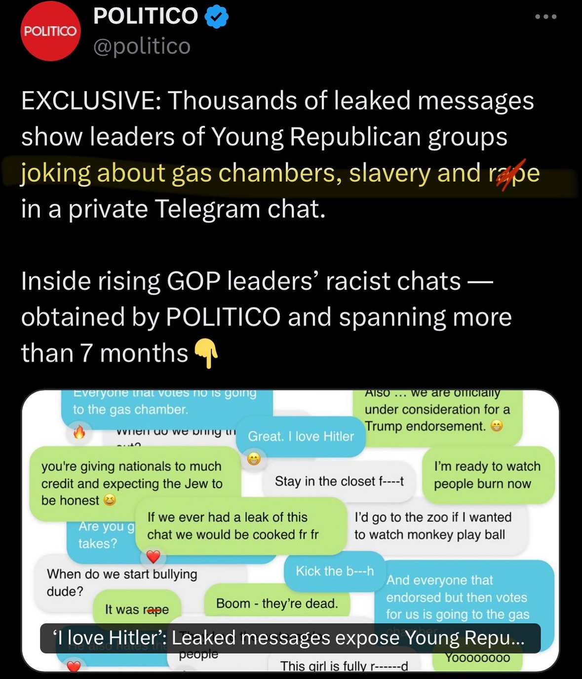 Josh Helfgott - BREAKING🚨 Leaked texts of Young Republican... | Facebook
