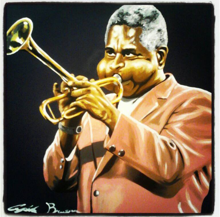 A Dizzy Gillespie mural in Harlem, NYC