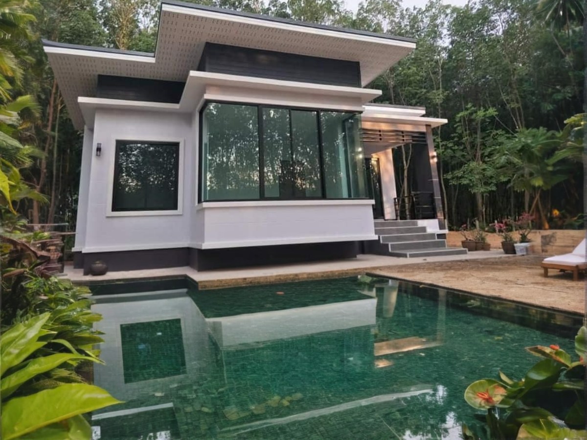 แบบบ้านโมเดิร์น Modern-บ้านป่าตาลโมเดอเรท