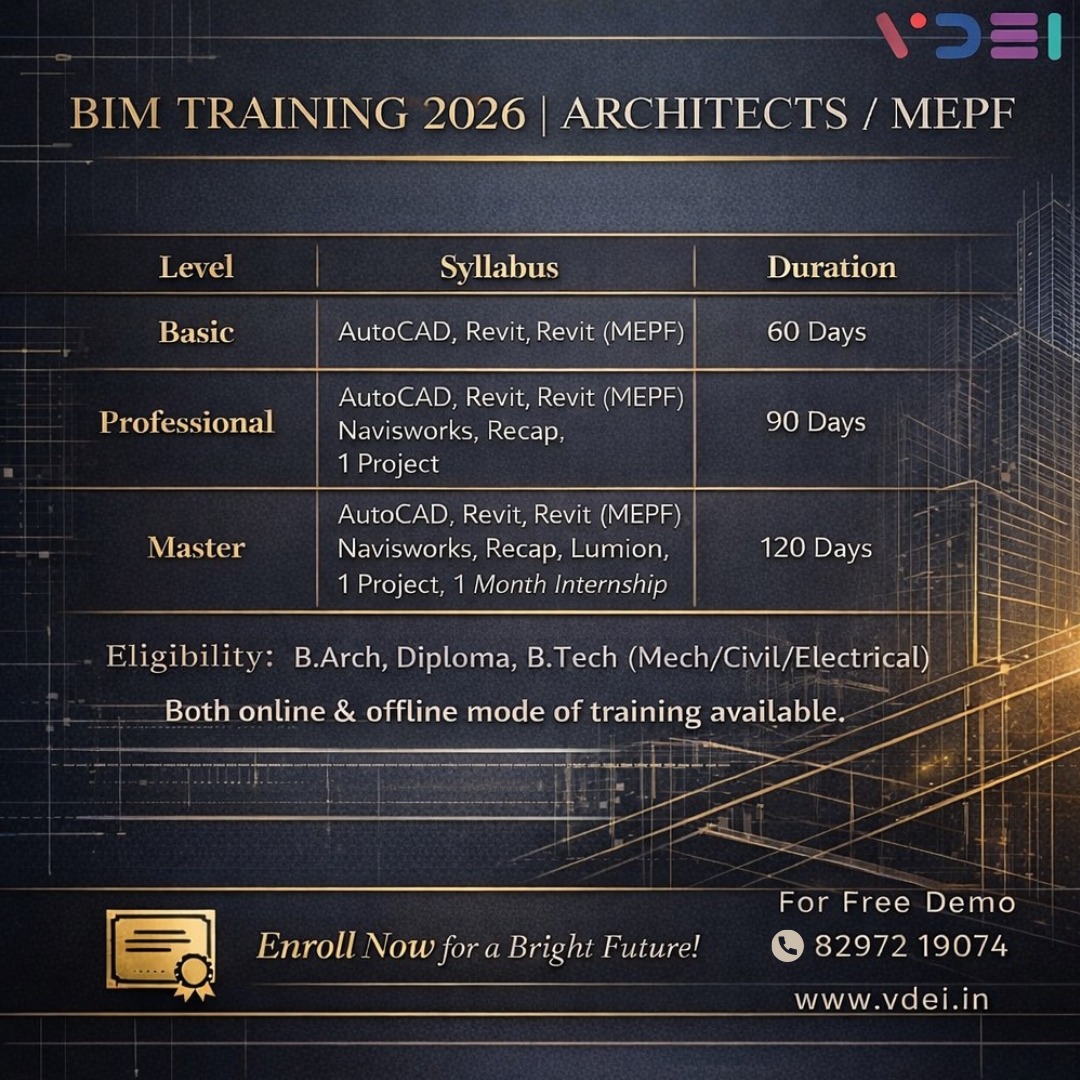 VDEI - BIM Training 2026 @ VDEI Ready to build a future-ready career in ...