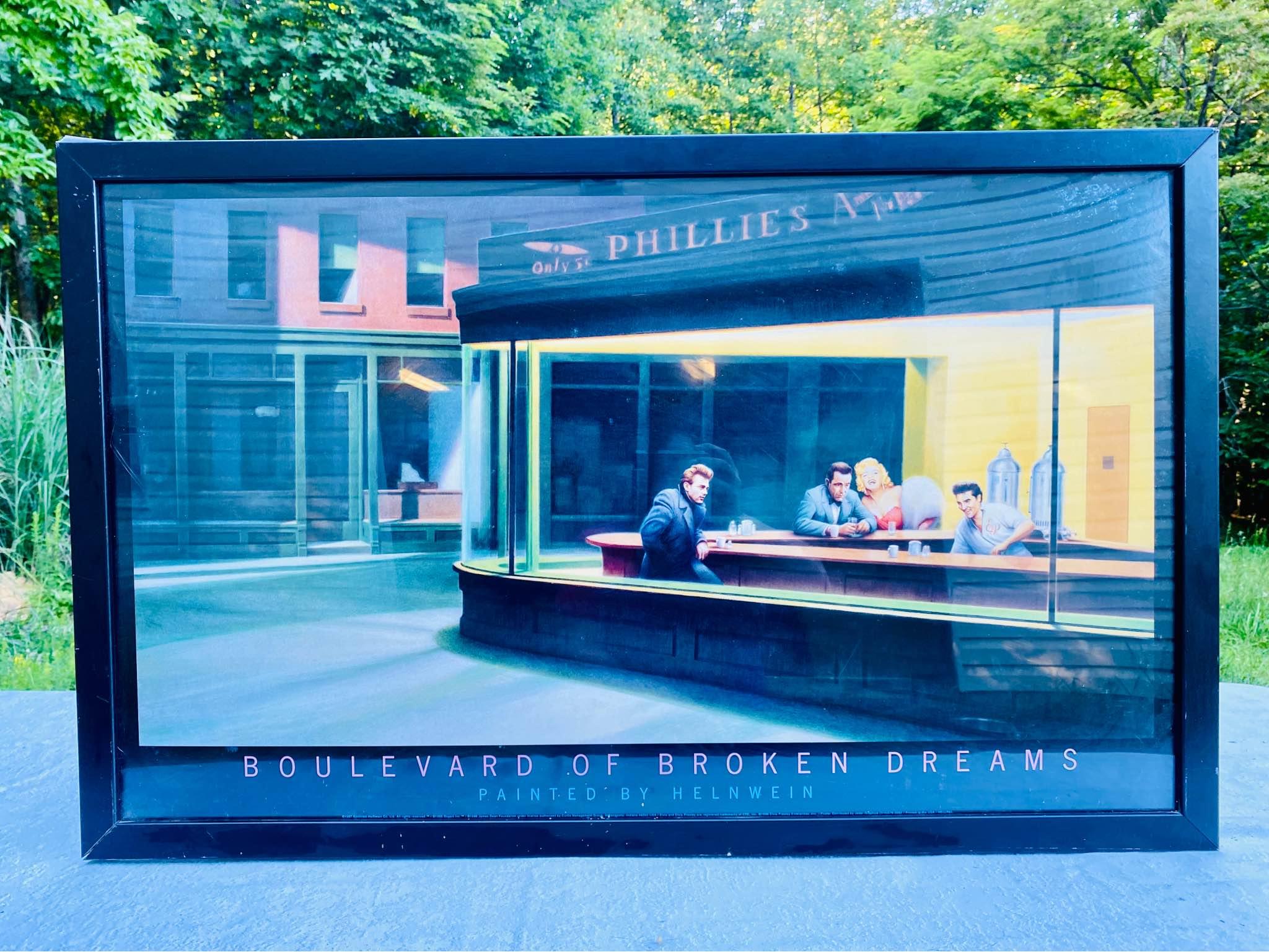 38x24” Boulevard of Broken Dreams Nighthawks ELVIS James Dean 