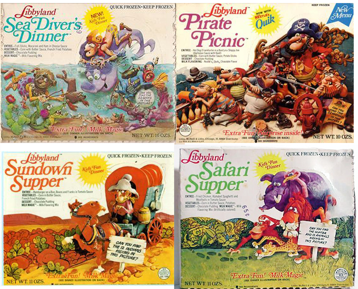 Libbyland frozen kids meals from the 70s