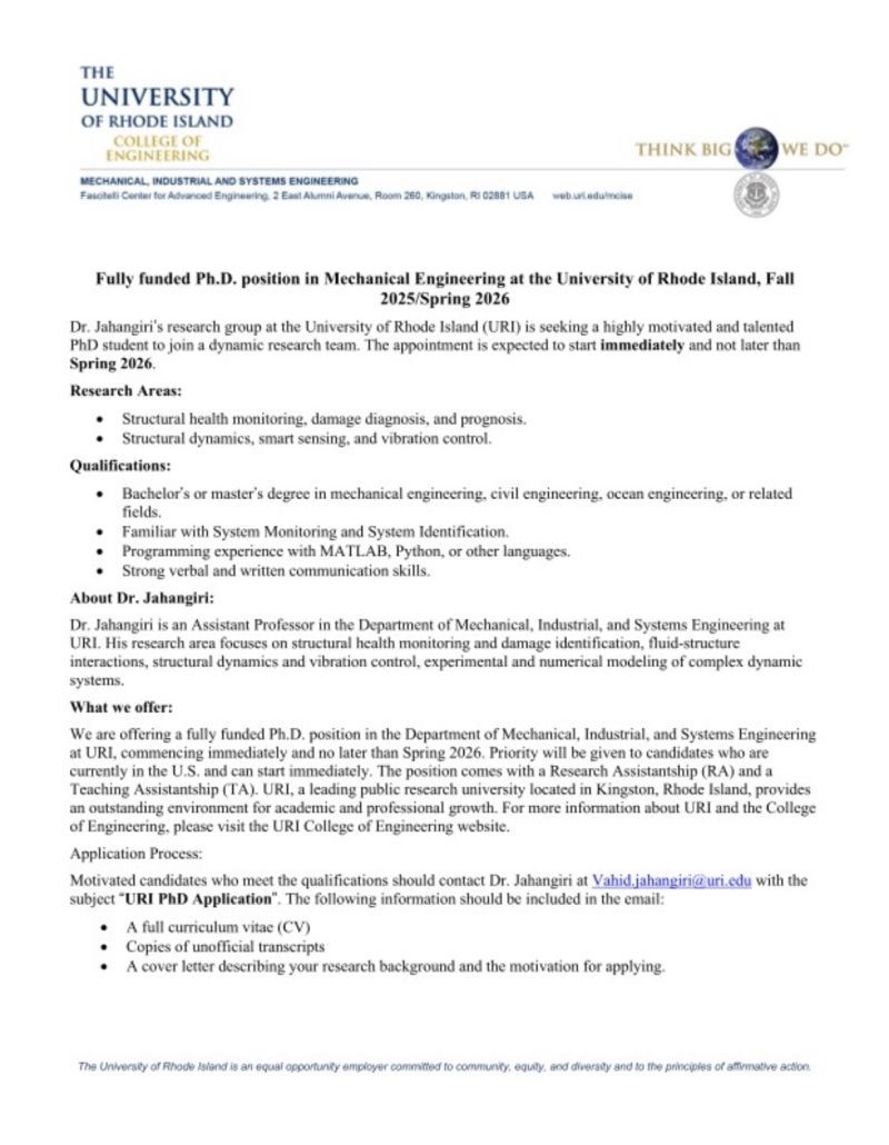 Bright - Fully funded Ph.D. position in Mechanical Engineering at the ...