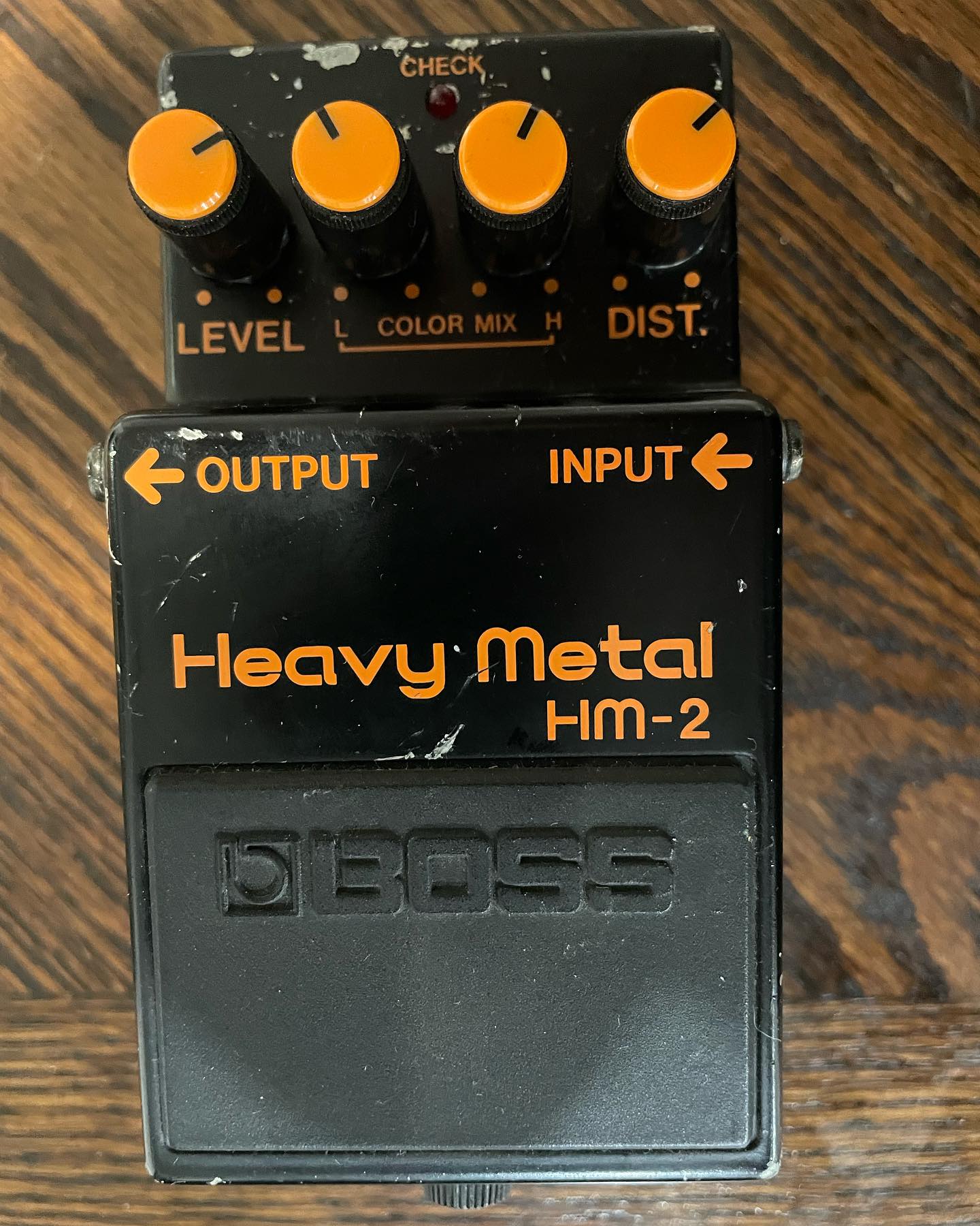 Vintage Boss HM-2 pedal with Mitsubishi M5218L chips
