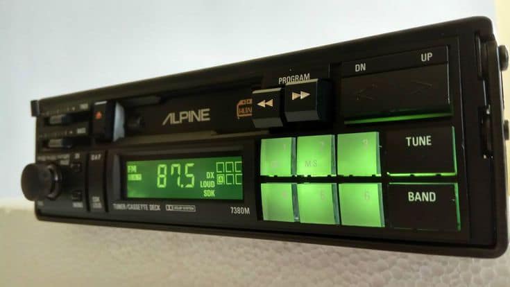 ALPINE 7294J car stereo in a JDM interior evokes nostalgia