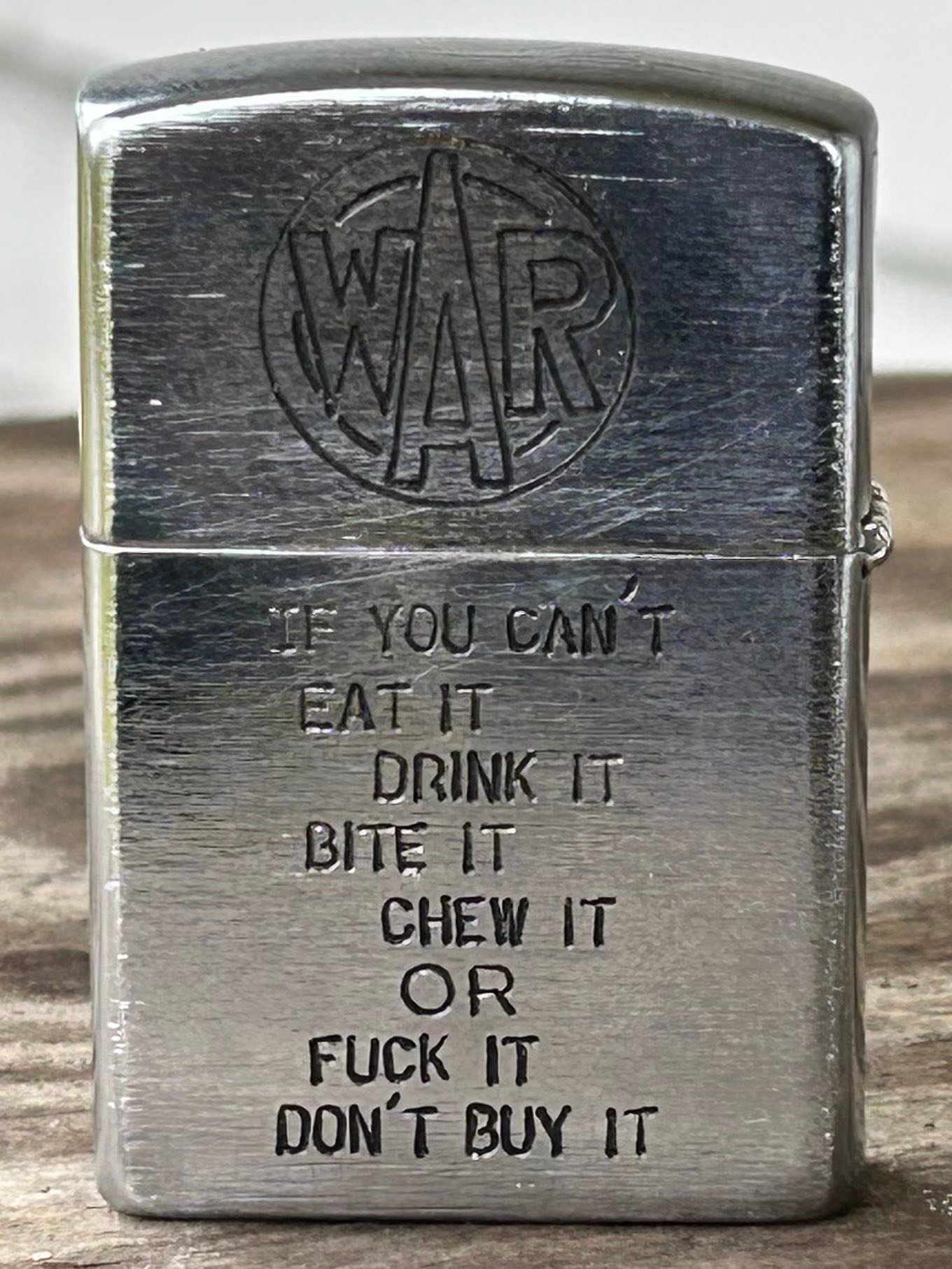 an original vietnam war zippo lighter manufactured in 1968 