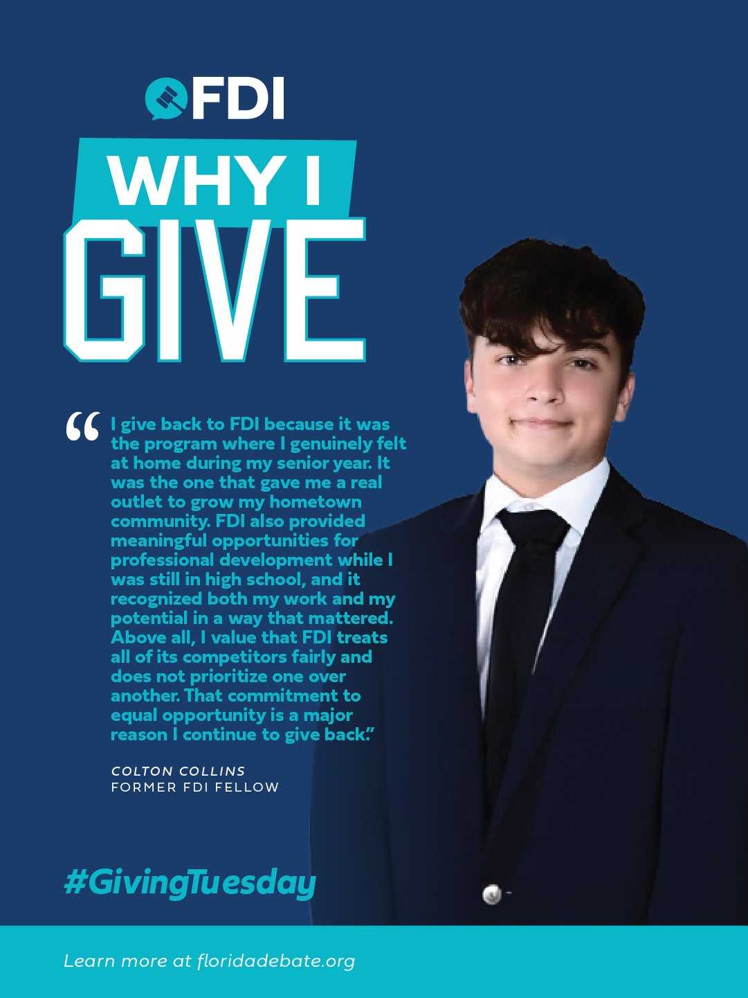 The Florida - Colton Collins, a former FDI Fellow, shares why he gives ...