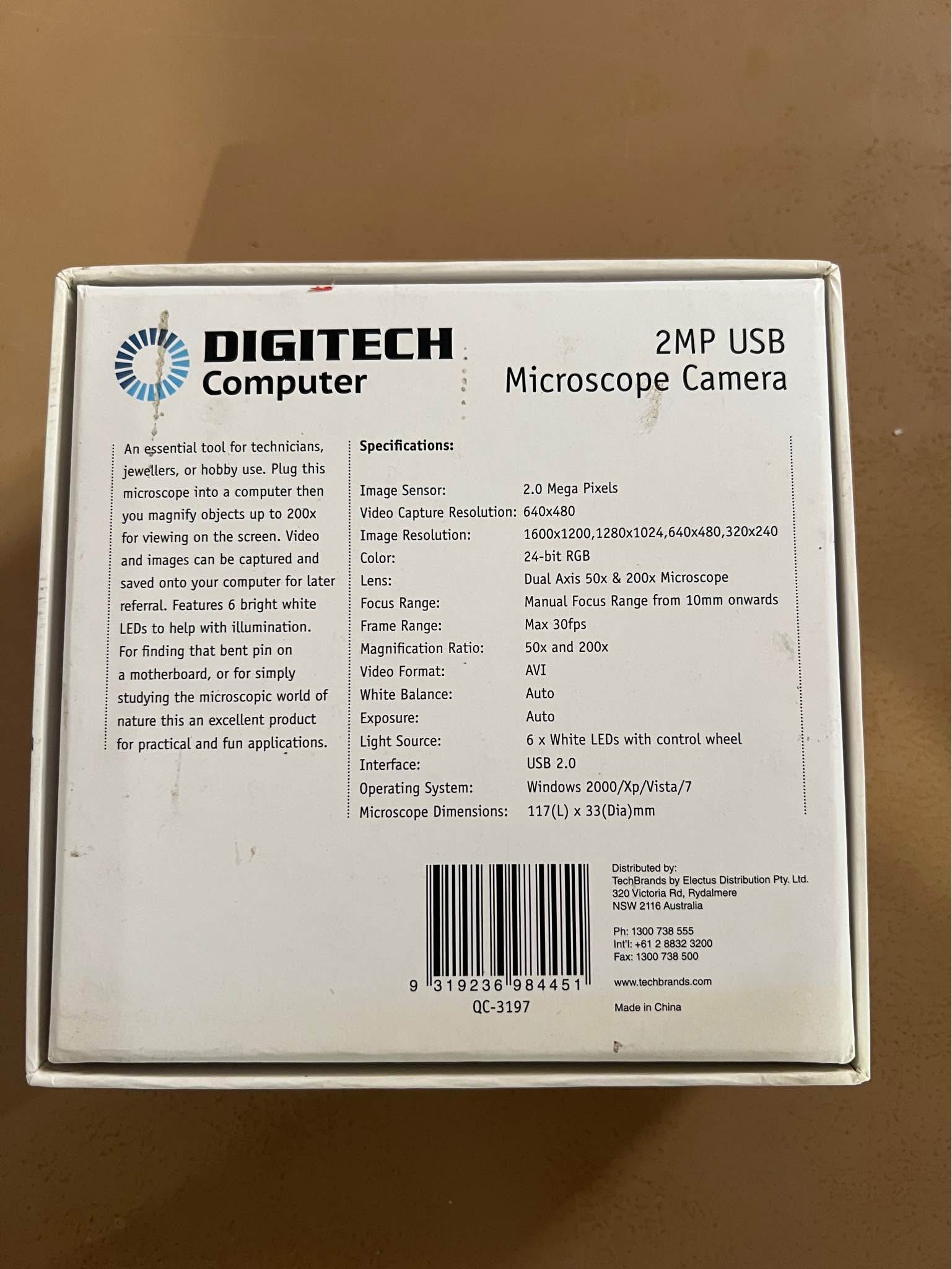 Digitech USB Microscope Camera - Microphones - Bundaberg, Queensland ...