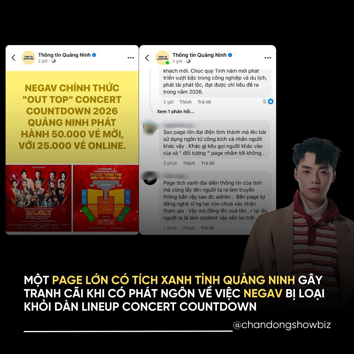 Chấn - ỒN ÀO COUNTDOWN CONCERT QUẢNG NINH: FANPAGE TÍCH XANH GÂY PHẢN ...