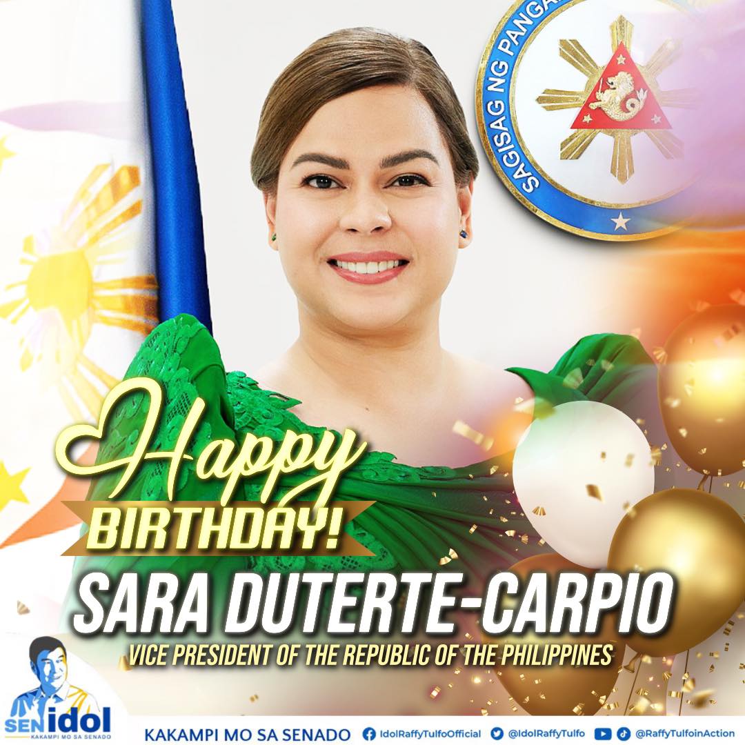 Raffy Tulfo in Action - Happy Birthday Vice President Inday Sara ...