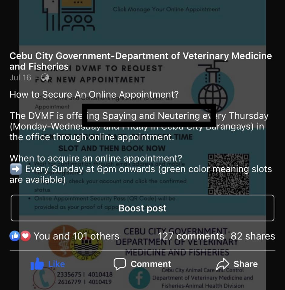 How to Secure An Online Appointment? The DVMF is offering Spaying and ...
