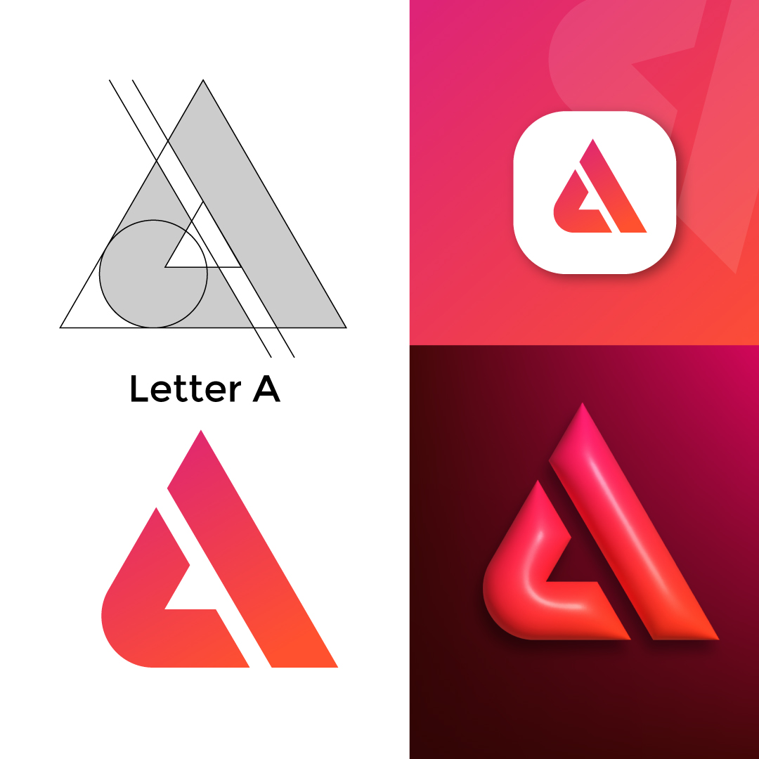 Mirza Graphics - Letter A logo Tips. #mirzagraphics...