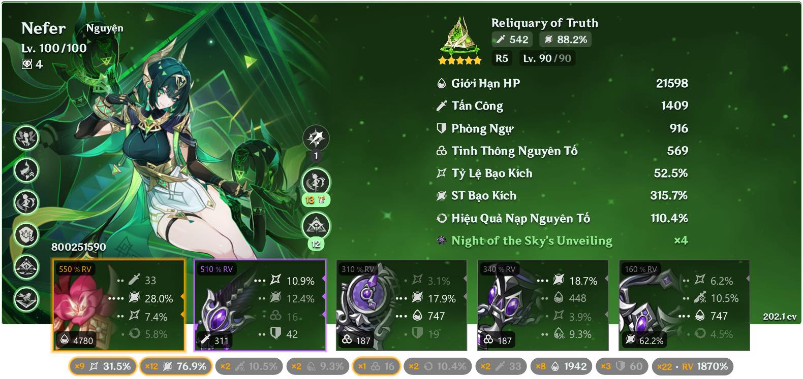 Genshin Impact Việt Nam | Build tạm Nefer chuẩn bị cho Ảo cảnh thứ 4 ...