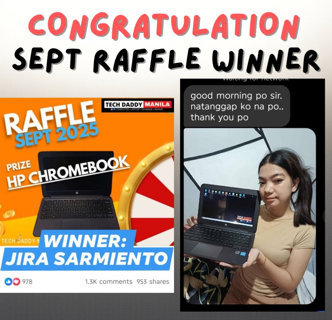 Tech - CONGRATS JIRA SARMIENTO SEPT RAFFLE WINNER RAFFLE LINK: https ...