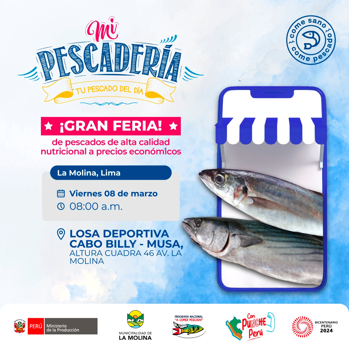 Municipalidad - ¡La feria #MiPescadería llega a La Molina! Los ...