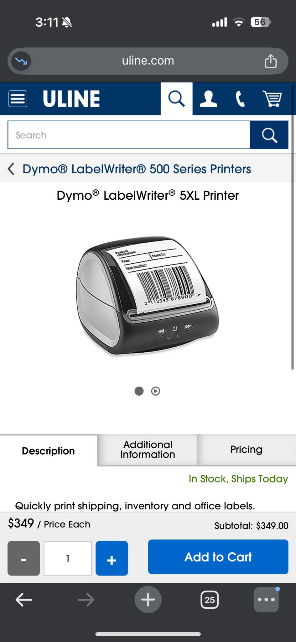 Dymo 5XL shipper printer - Printers, Copiers & Fax Machines - Fort ...