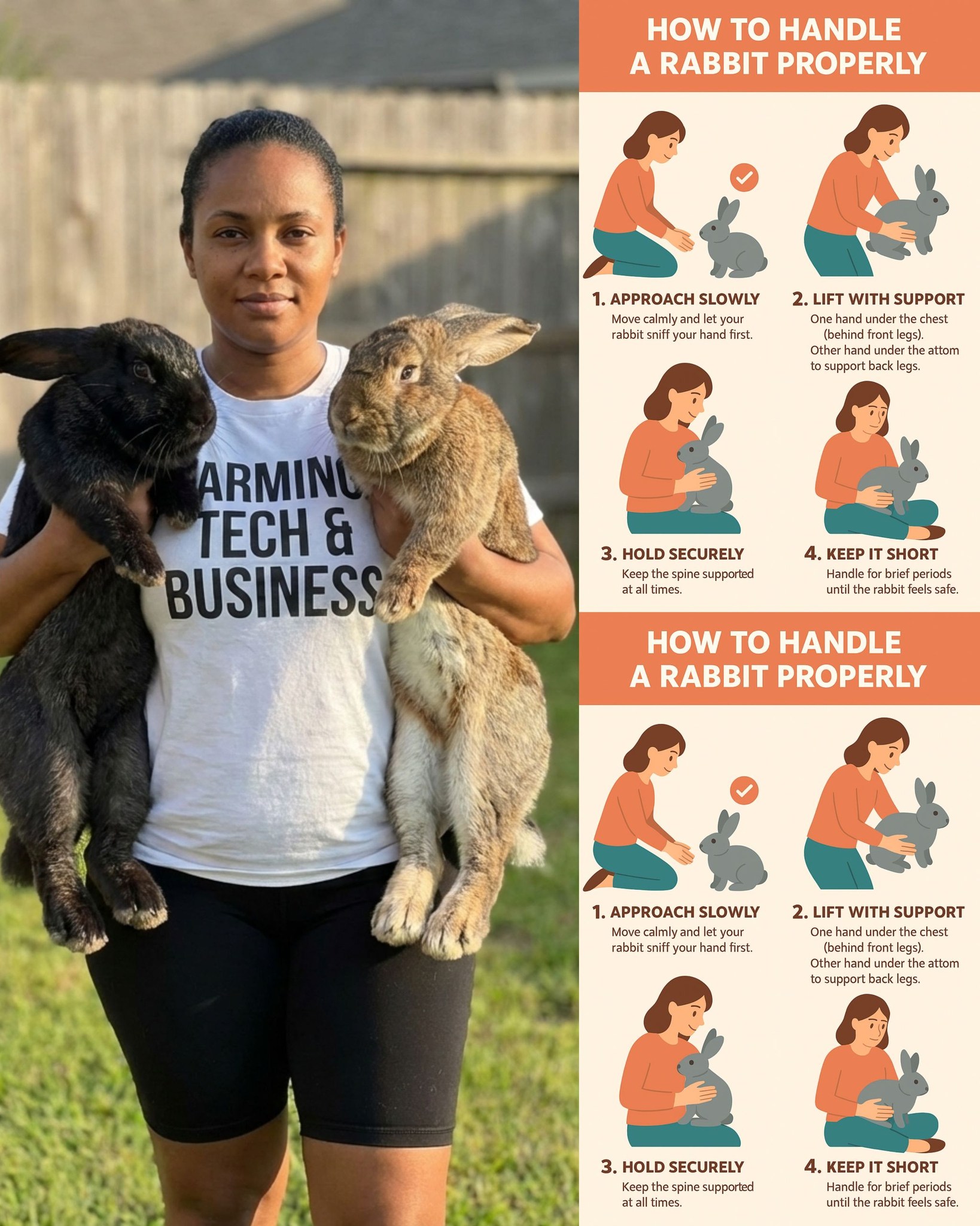 🐇 HOW TO HANDLE A RABBIT PROPERLY... - Farming Tech& Business | Facebook