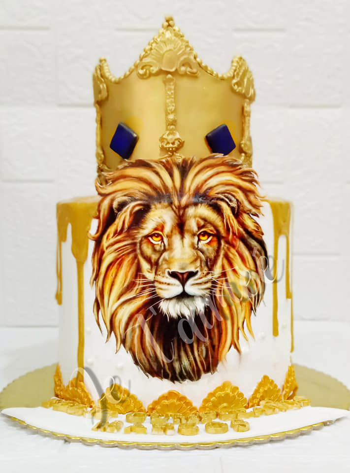 Je T'aimeé - Torta temática león para el rey de la casa