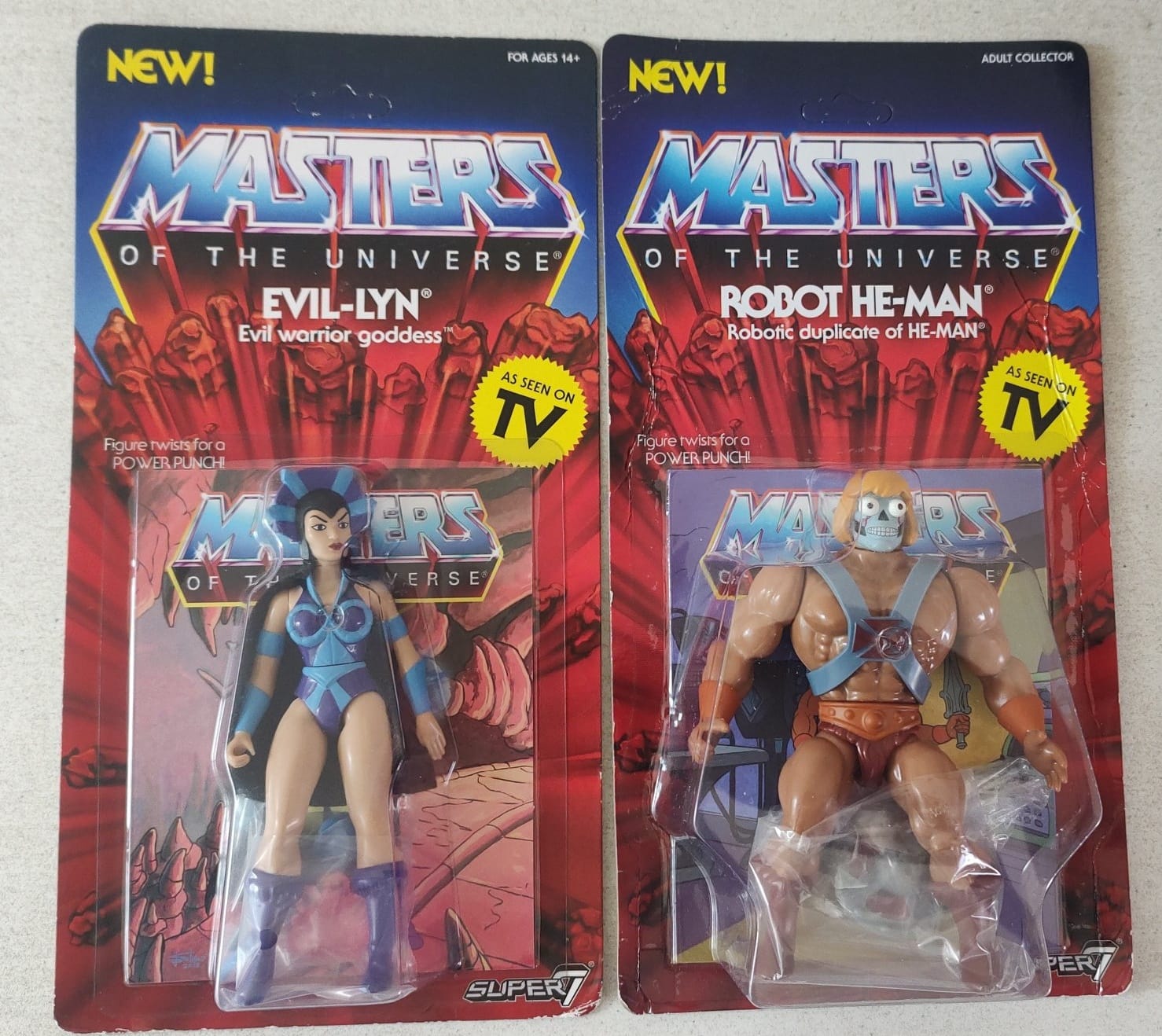 Latest Super 7 vintage Evil-Lyn and Robot He-Man additions