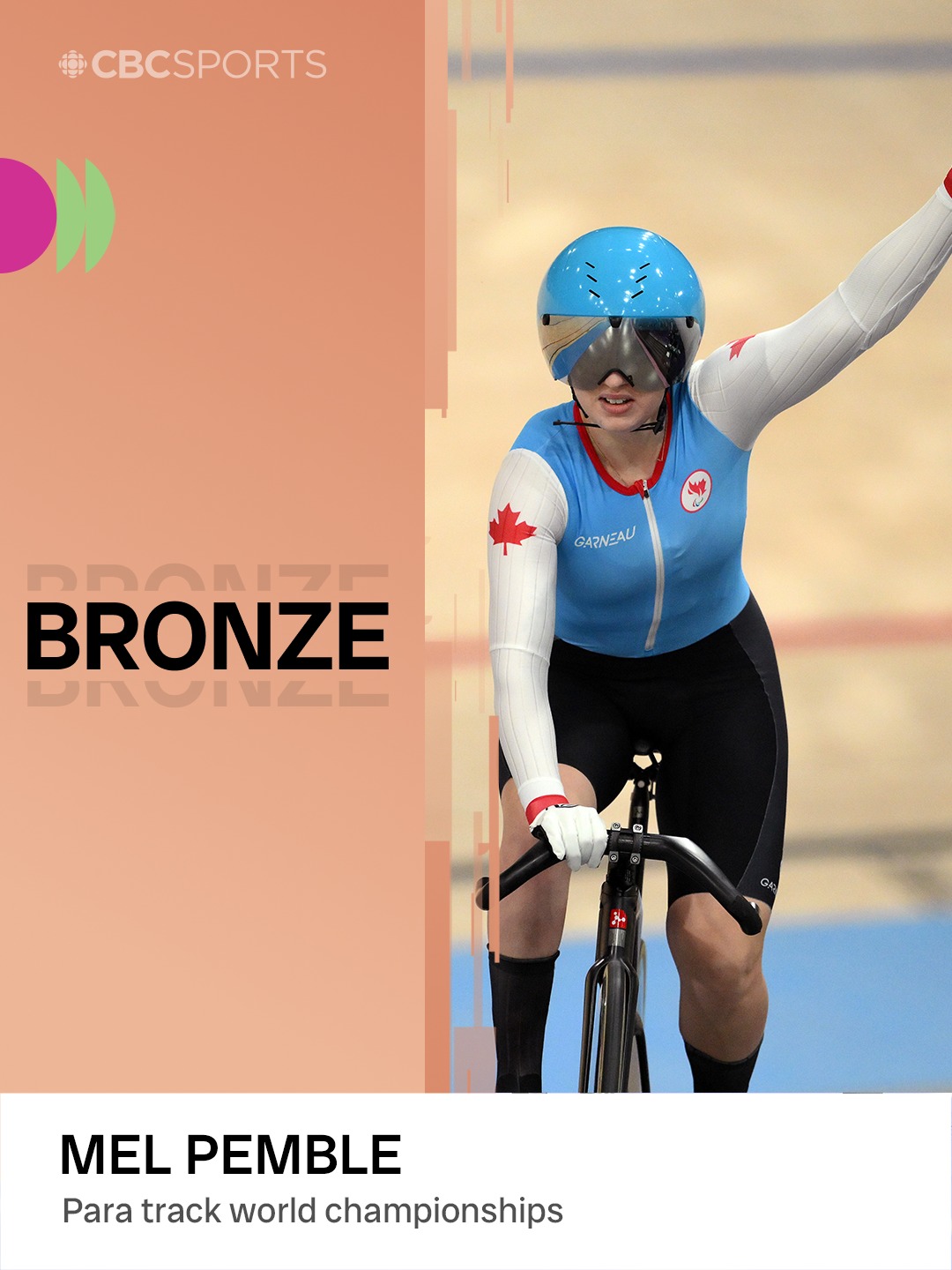 CBC - BRONZE for Mel Pemble in the WC3 scratch race at the Para track ...