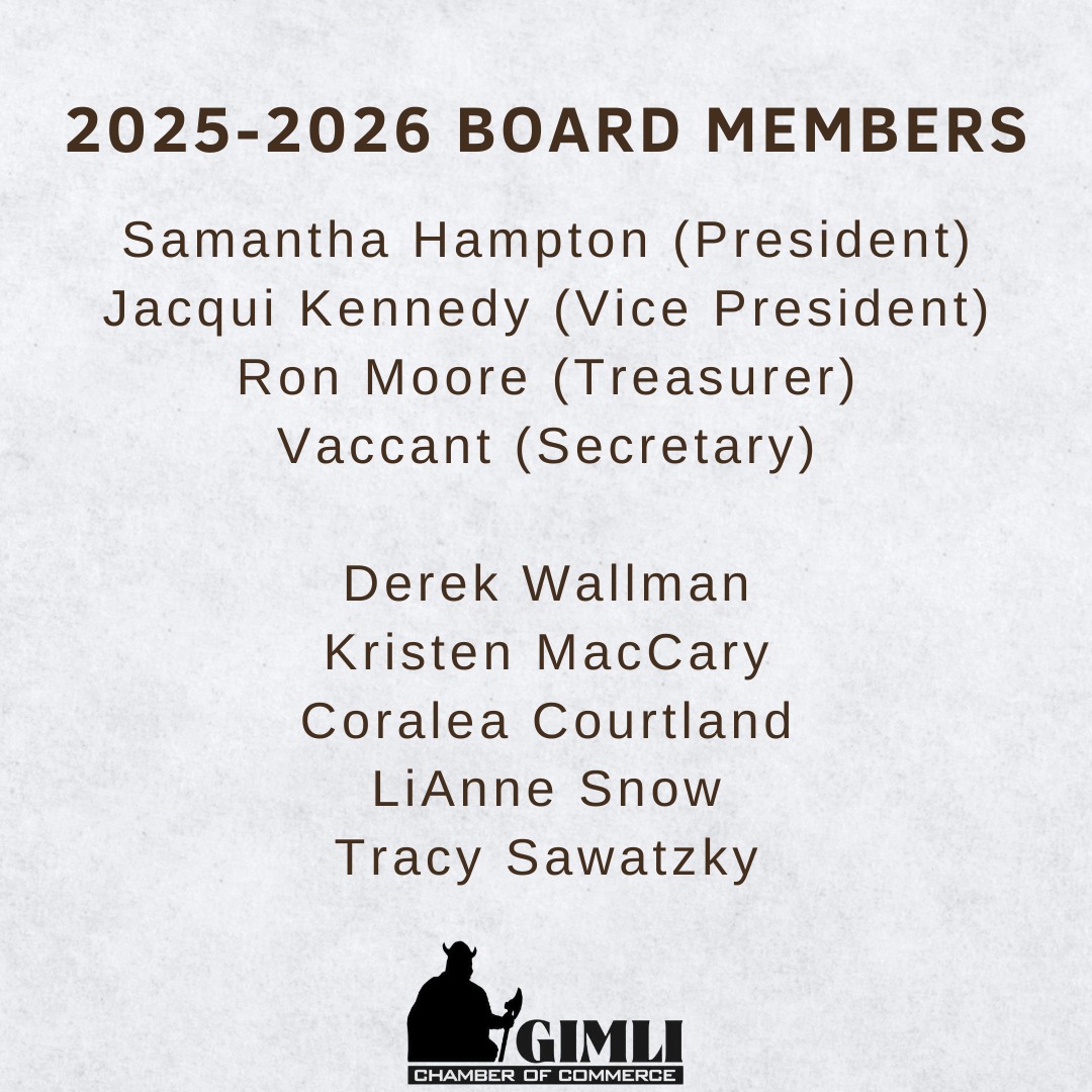 Gimli - The Gimli Chamber of Commerce is excited to welcome our 2025 ...